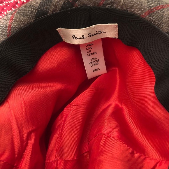 Paul Smith plaid fedora. 100% linen. Sz L - Picture 5 of 6